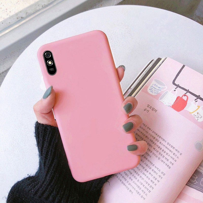 Ốp Điện Thoại Silicon Màu Trơn Thời Trang Cho Redmi 9 9A