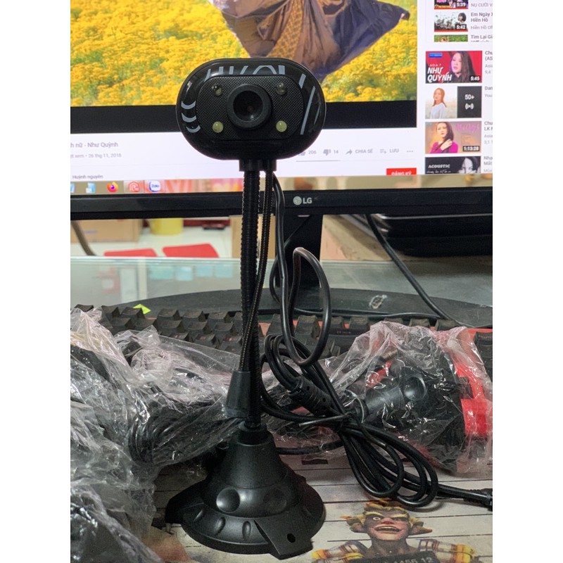 webcam máy tính học online dùng cho PC , hoặc laptop hỏng camera. Webcam A480 Độ Phân Giải HD 480P, Siêu Nét, Đầy Đủ Đèn