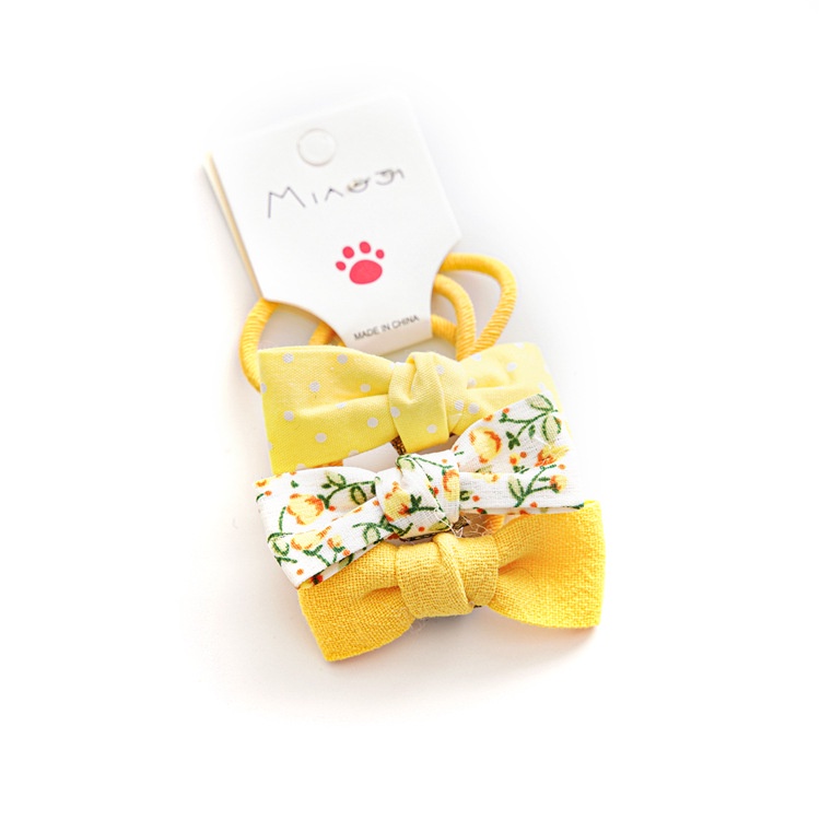 Set 3 Dây Buộc Tóc Thắt Nơ Mới Cho Bé Gái