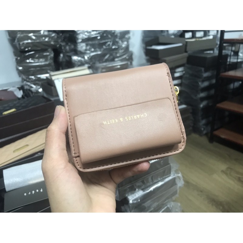 Ví Nữ CNK Có Hộp Front Flap Zip-Around Mini Wallet