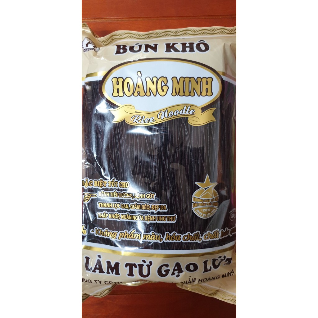 Gói 500g bún/phở  khô ngũ sắc, gạo lứt đỏ thực dưỡng - Anh Lĩnh