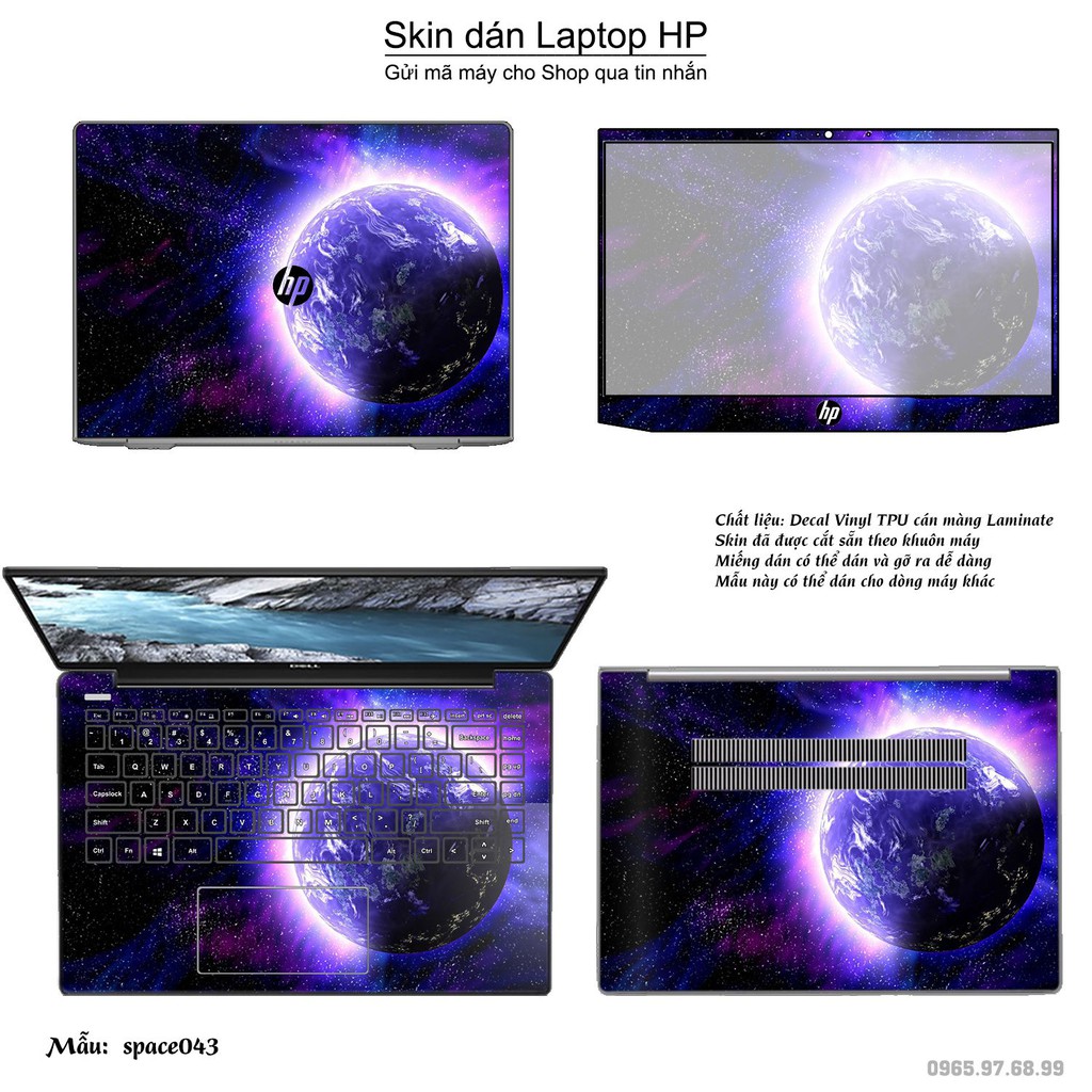 Skin dán Laptop HP in hình không gian _nhiều mẫu 8 (inbox mã máy cho Shop)