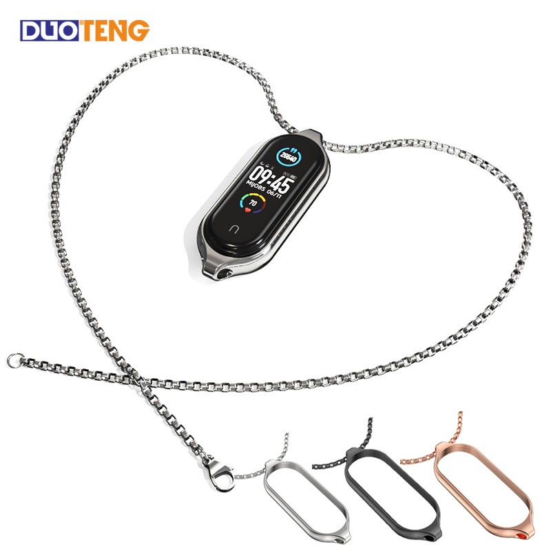 Dây Chuyền Bằng Thép Không Gỉ Cho Mi Band 5 4 3 Xiaomi 5 4 3