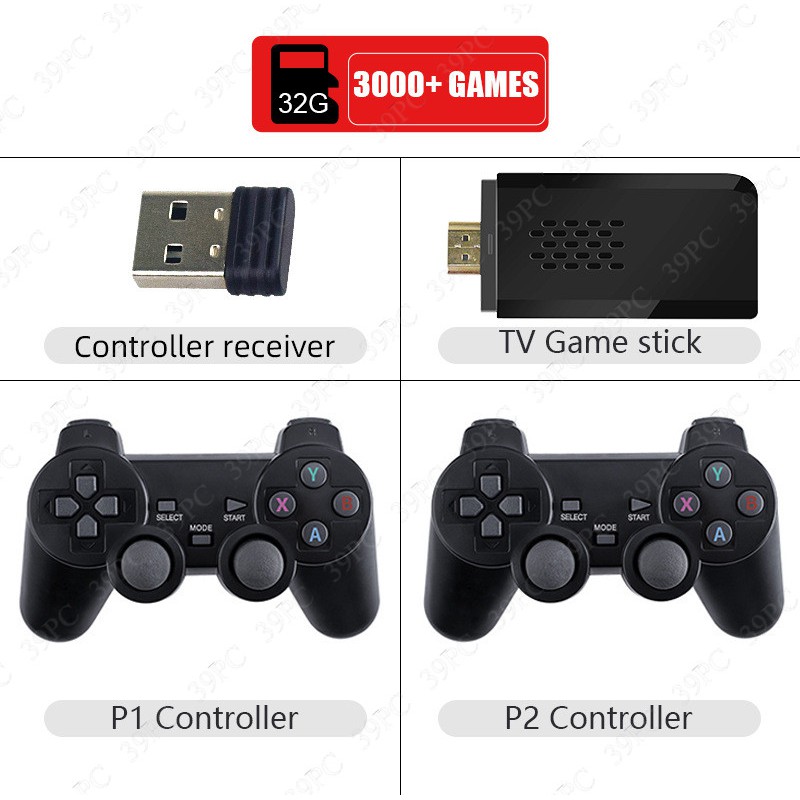 Máy Game Stick 4K, Máy Chơi Game Tay Cầm 3500+, 10000+ Trò chơi