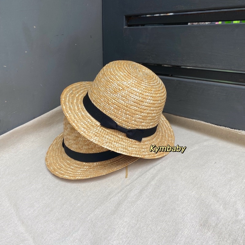 Mũ cói vành trung mùa hè cho bé từ 2-6 tuổi M785 (KÈM HỘP ĐỰNG SẢN PHẨM)