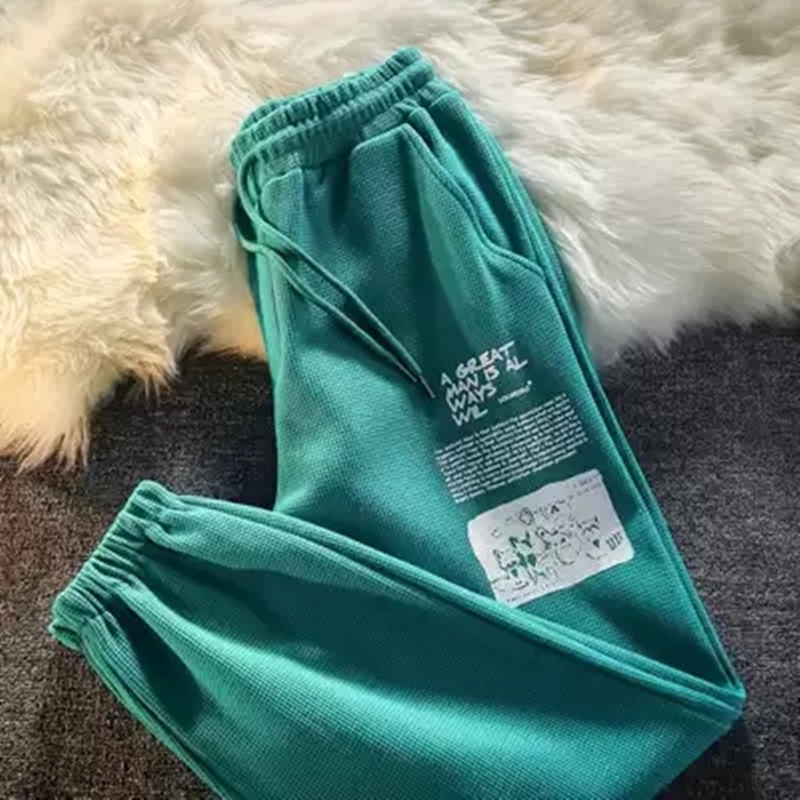 NRVP Quần thể thao nữ ống rộng phong cách đường phố Hàn Quốc mới