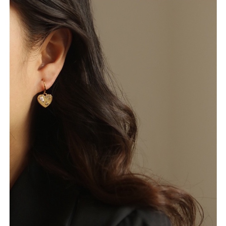 Khuyên tai hoop titan SUMMERY x ZUBE nhiều mẫu bông tai titan không gỉ mạ vàng 18k