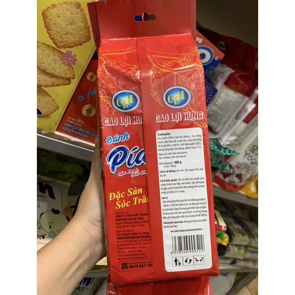 Bánh pía đậu xanh sầu riêng Cao Lợi Hưng gói 400g