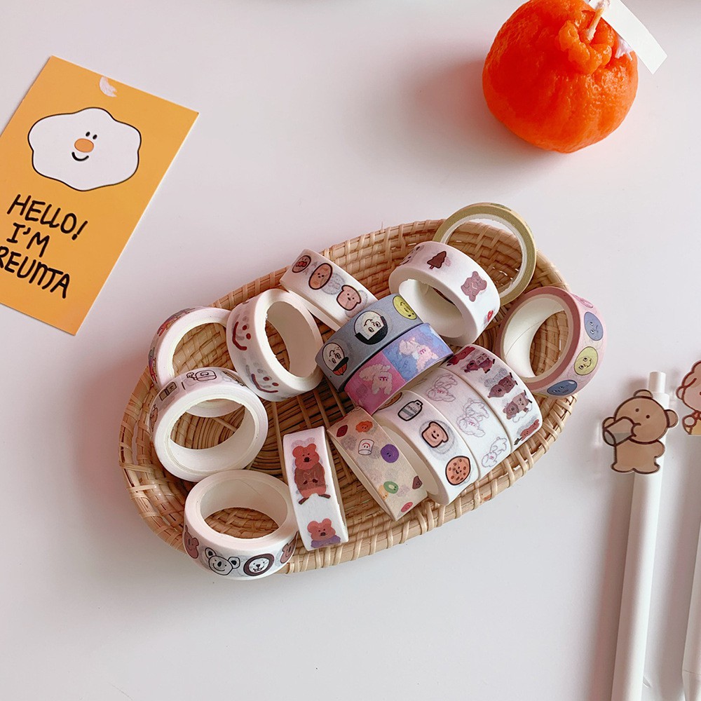 Băng dính washi tape in hình hoạ tiết đáng yêu