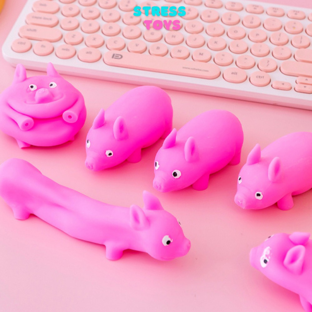 squishy giá rẻ con heo hồng dẻo đồ chơi xã stress giải trí cho bé