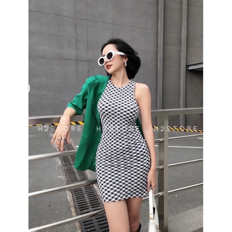 Pass - ĐẦM BODY SỌC XỐP NHĂN