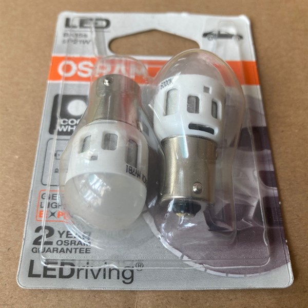 Bóng đèn LED P21W BA15S #Osram (Cặp) 12V 1.2W CHÍNH HÃNG CAO CÂP