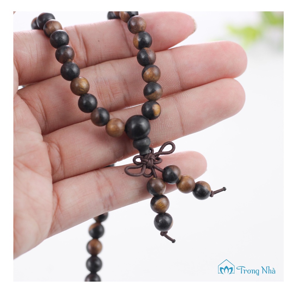 Chuỗi hạt gỗ Mun phong thủy - Vòng tay chuỗi gỗ Phật Giáo - Trong Nhà