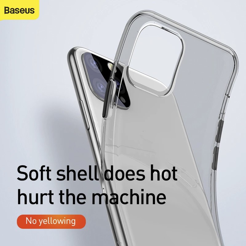 Ốp lưng Baseus cho IPhone 11 Pro Max trong suốt có dây đeo tay chống rơi Transparent Key Phone Case