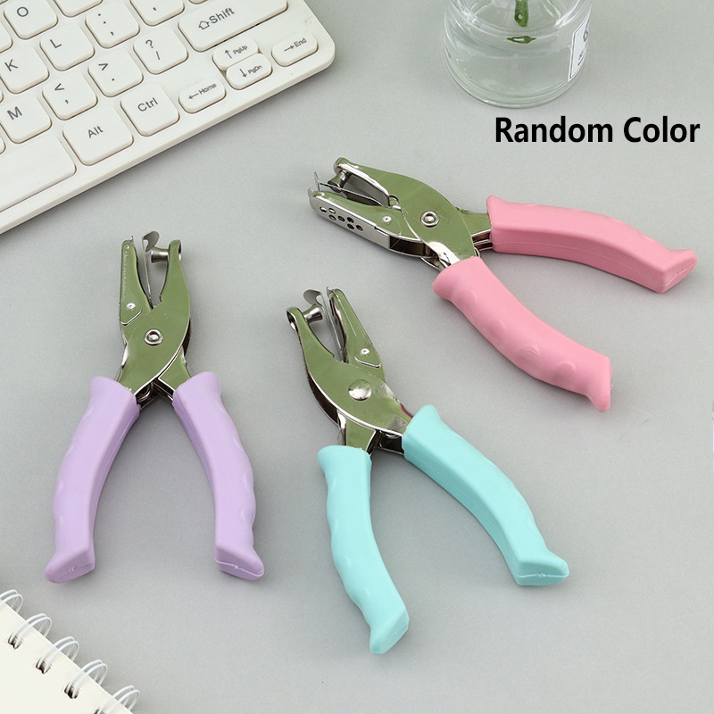 Dụng Cụ Bấm Lỗ Giấy Bằng Kim Loại Hình Tròn DIY