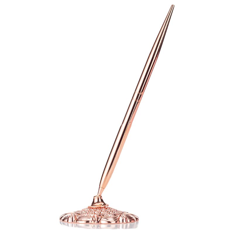 Giá Đỡ Bút Bi Bằng Kim Loại Phong Cách Retro Tiện Dụng Cho Văn Phòng / Tiệc Cưới