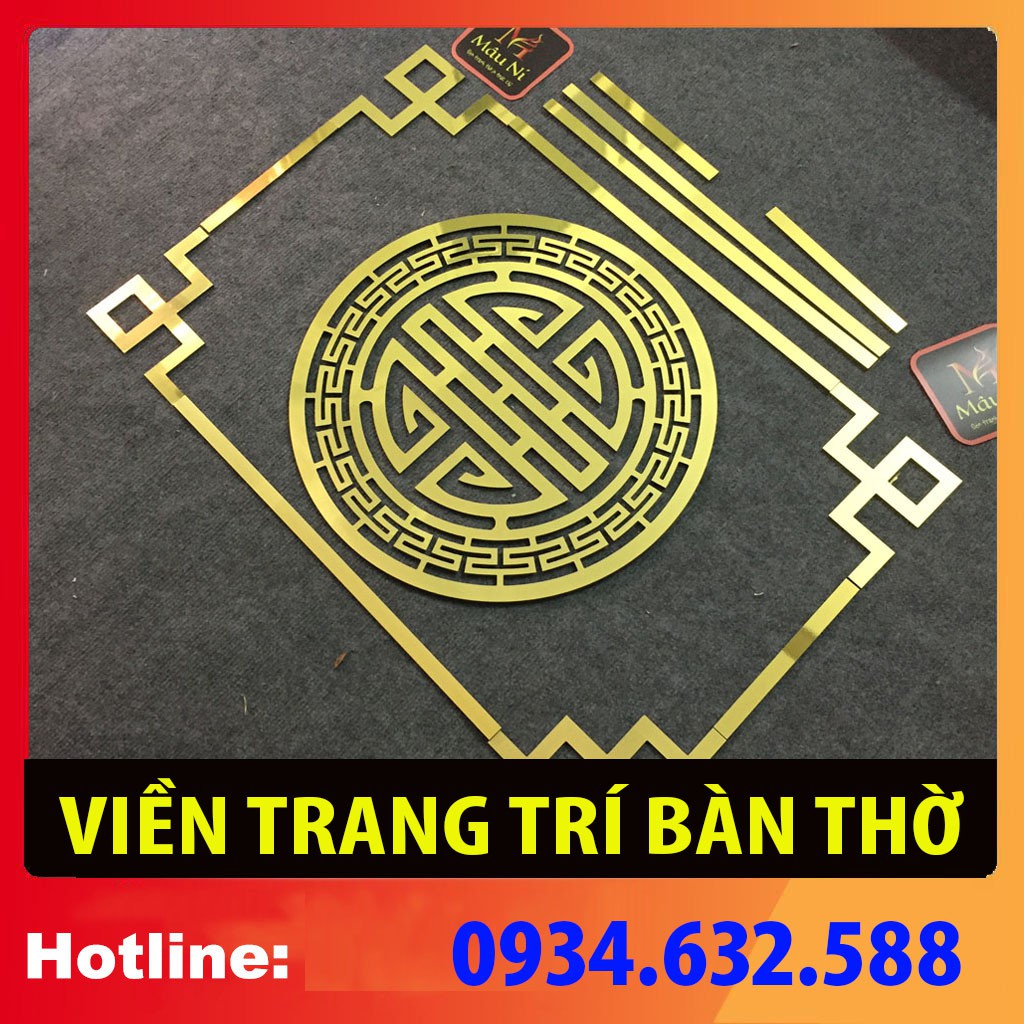 [ BỘ CHỈ VIỀN BÀN THỜ ] Ốp trang trí bàn thờ MÂU NI dùng dán sau bàn thờ gia tiên, tủ thờ, bàn thờ chung cư