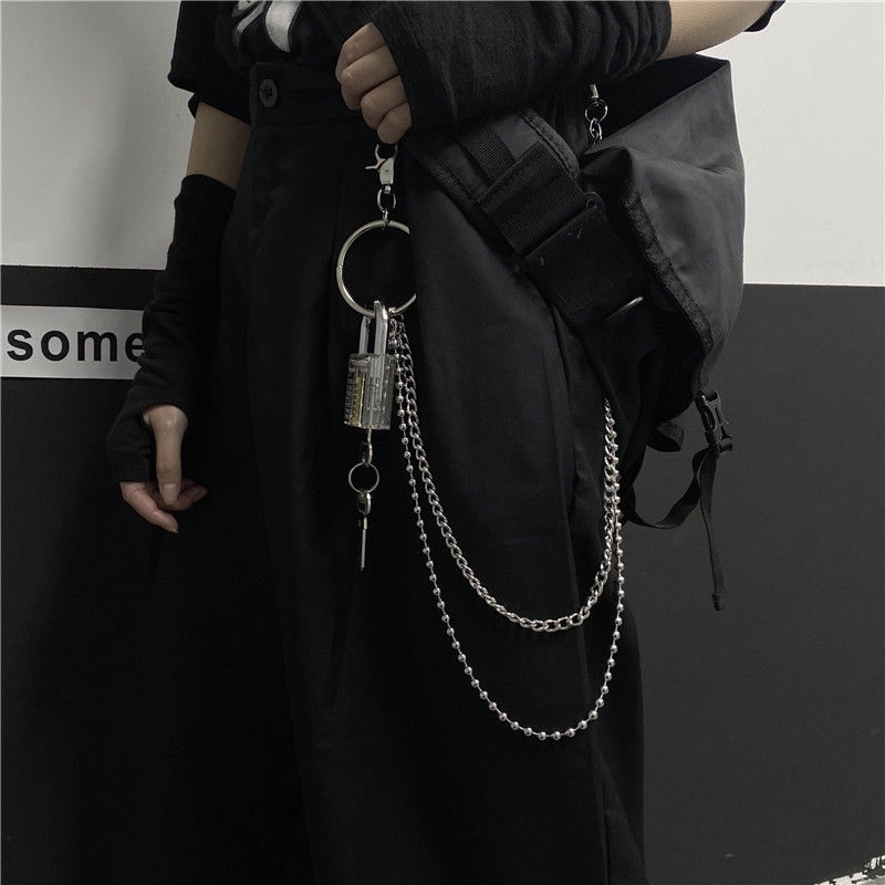 Dây xích đeo thắt lưng nhiều lớp phong cách thời trang đường phố hip hop 16125