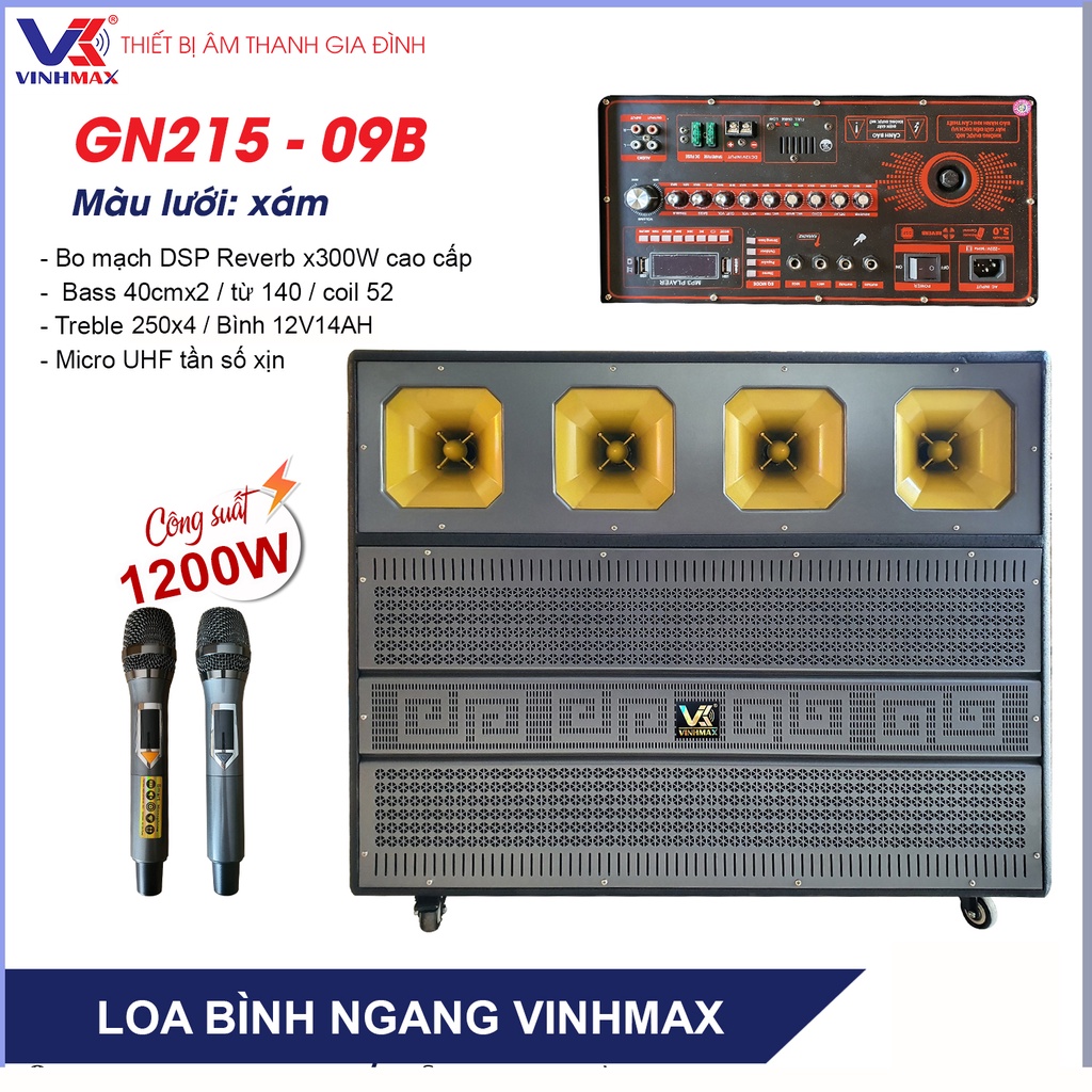 Loa kéo khủng 4 tấc đôi, 4 treble, công suất cực đại. Bảo hành 12 tháng