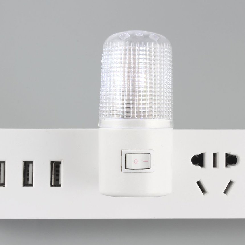 4-đèn LED Gắn Tường Phòng Ngủ Đèn Ngủ Phích Cắm US Bóng Đèn 1W
