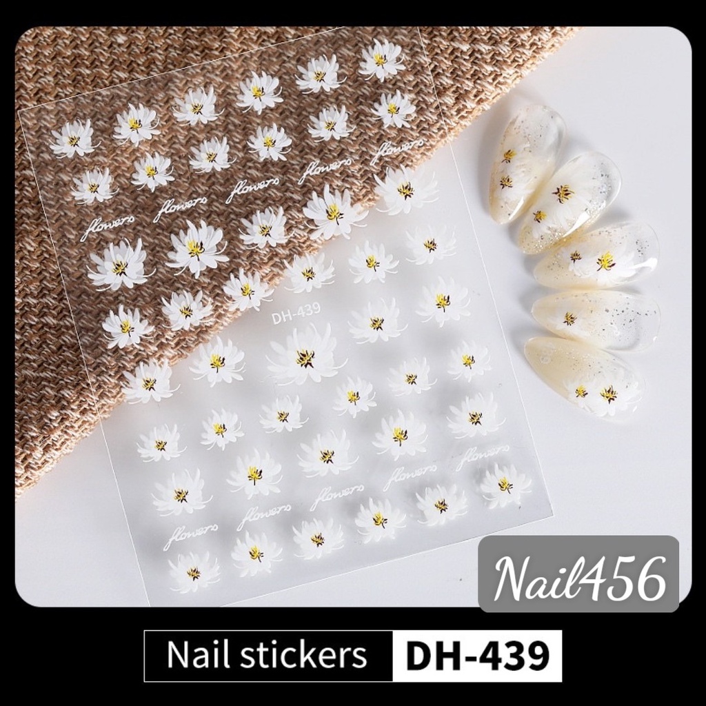 Sticker 3d dán móng tay nail mẫu mới 2022 hình hoa