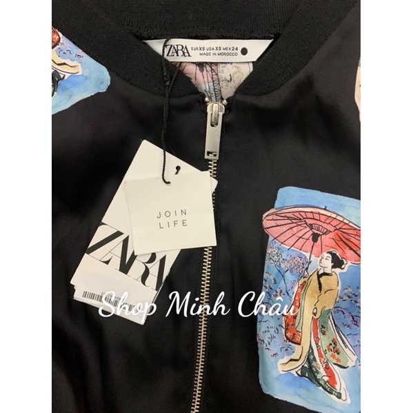 (Sẵn) Áo khoác bomber cô gái Zarrra canh sale, kèm ảnh thật