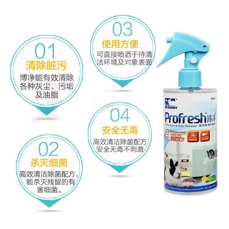 chai xịt diệt khuẩn và khử mùi Dr Bunny dành cho hamster /sóc /thỏ /bỏ