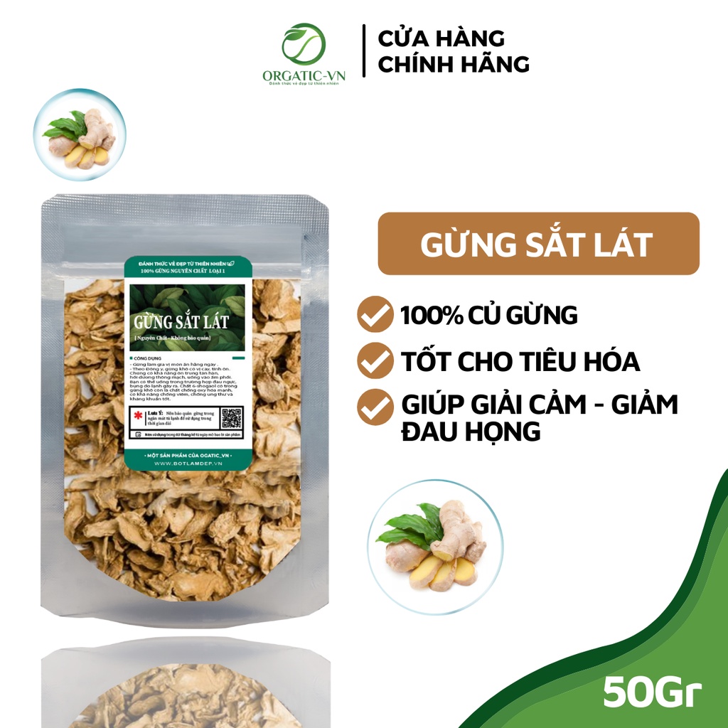 Gừng khô - Gừng thái lát sấy khô