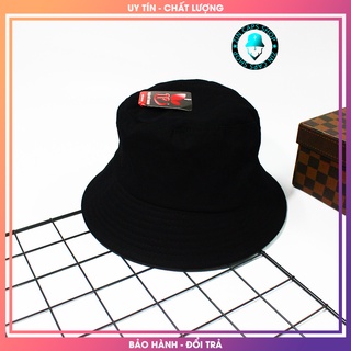 Mũ Bucket Nón Tai Bèo Đen Trơn vải kaki 2 lớp