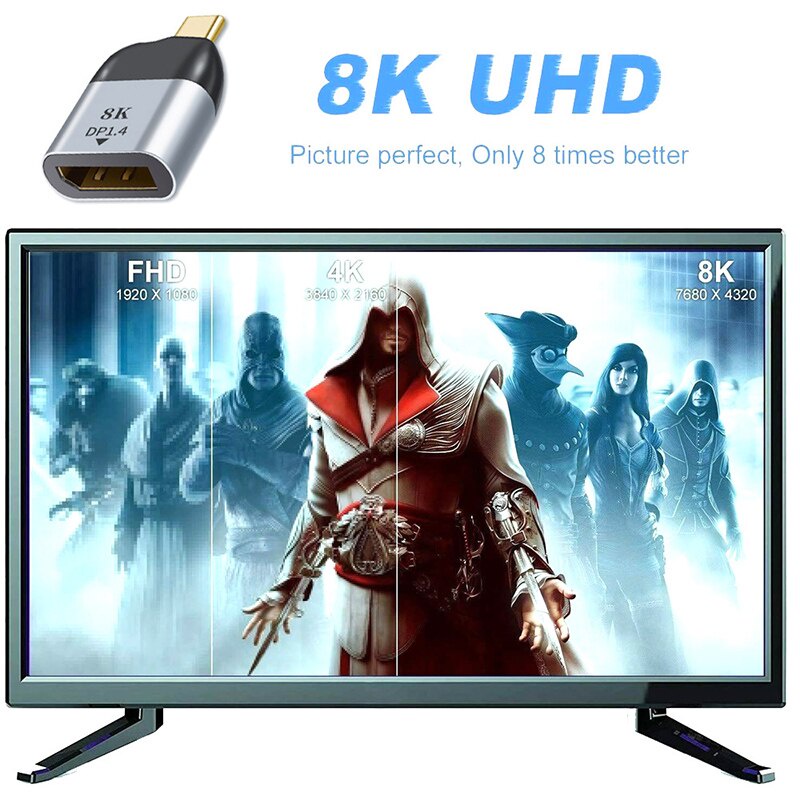 Bộ Chuyển Đổi Video 8k Type-C Sang Hdmi / Vga / Dp / Rj45 / Mini Dp 4k 60hz Usb Type C Cho Samsung Huawei Macbook