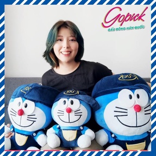 Gấu bông to, Gấu Bông Cho Bé thú nhồi bông doraemon đội mũ hàng cao cấp mềm mịn