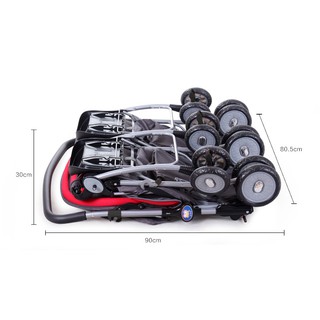 Xe đẩy đôi 1 chiều, 3 tư thế Baobaohao 703