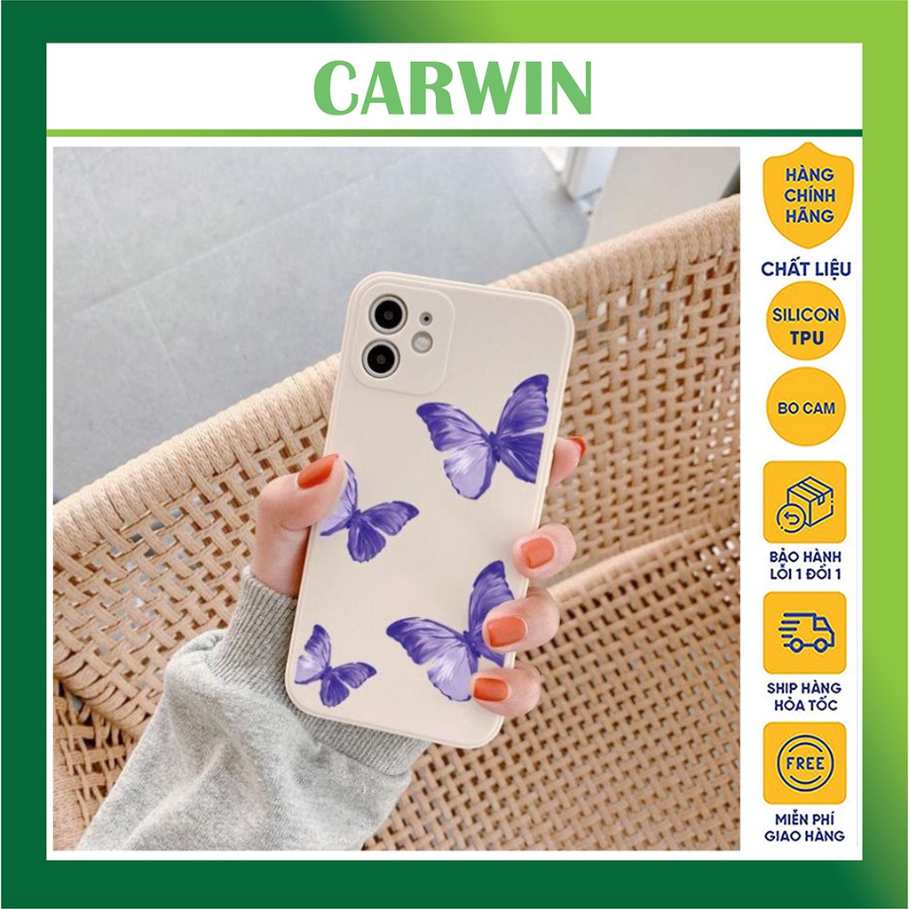 Ốp lưng iphone hình bướm xinh dẻo bảo vệ camera cho 7pluss 8pluss x xs xsmax 11 11max 12 12max 13 13