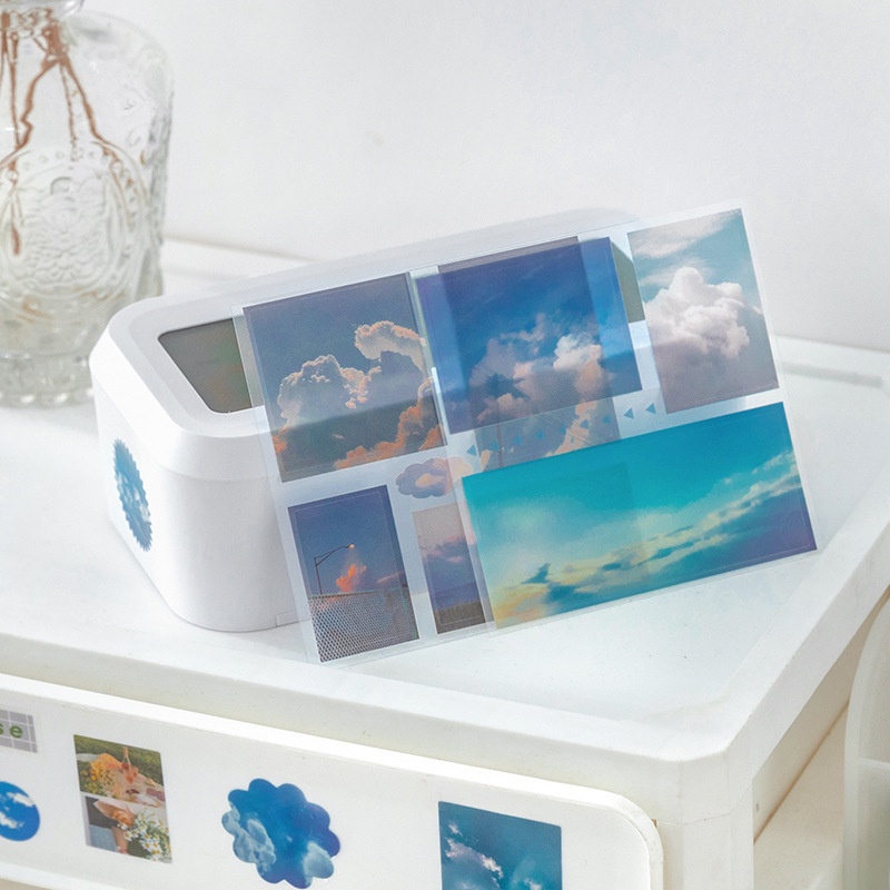 Hộp Set 50 - 100 Tờ Sticker PET Moody Aesthetic