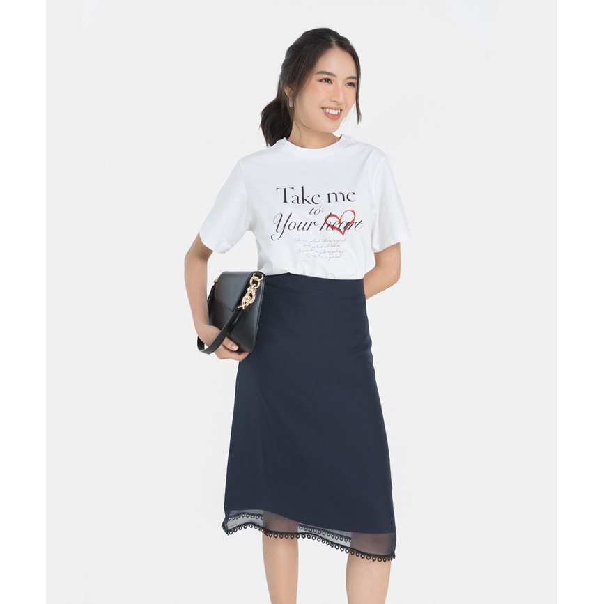 Áo thun nữ thời trang HNOSS form body in chữ &quot;Take to heart&quot; HNATH028