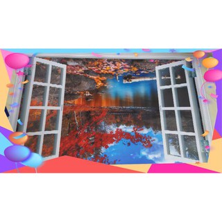 🏝️Giấy dán tường cửa sổ bên cảnh mộng mơ🏝️