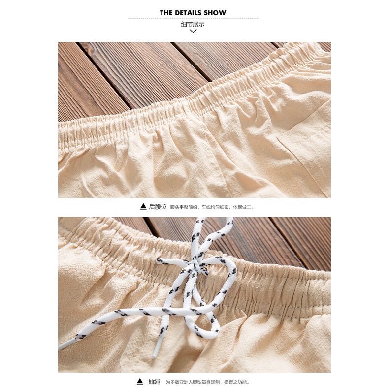 Quần Short Cotton Ống Rộng Màu Trơn Plus Size Cho Nam