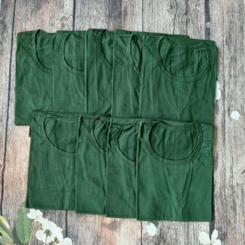 ÁO LÓT ( ÁO MAY Ô) MÀU XANH RÊU CỘC TAY( MÀU XANH BỘ ĐỘI) | BigBuy360 - bigbuy360.vn