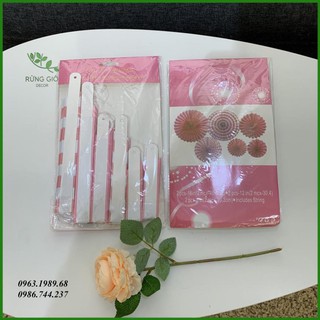 Bộ 6 Quạt Giấy Trang Trí Sinh Nhật độc đáo