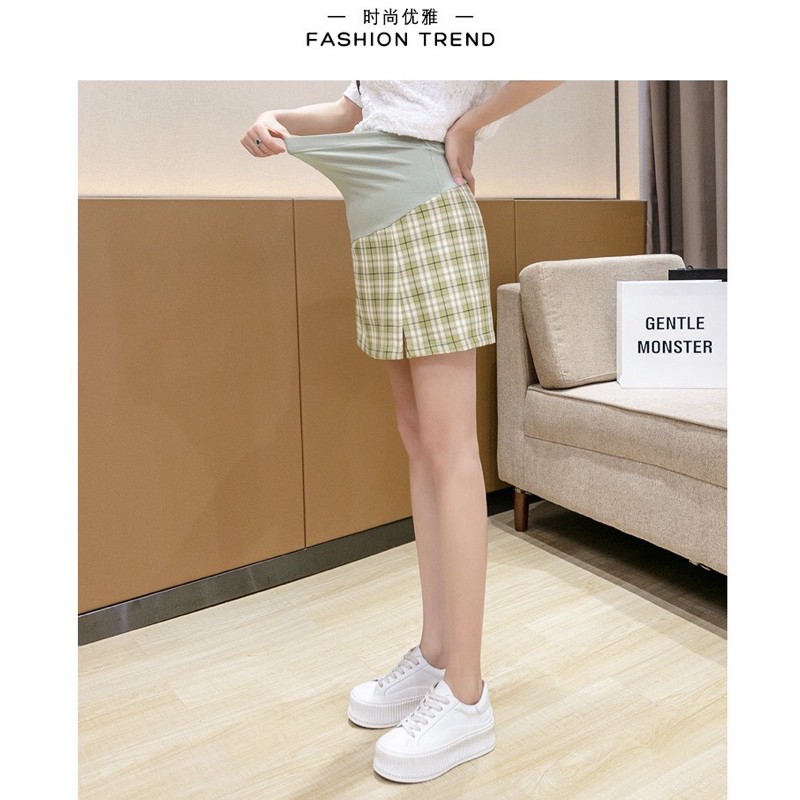 Chân váy bầu- chân váy sọc dáng ngắn siêu đẹp