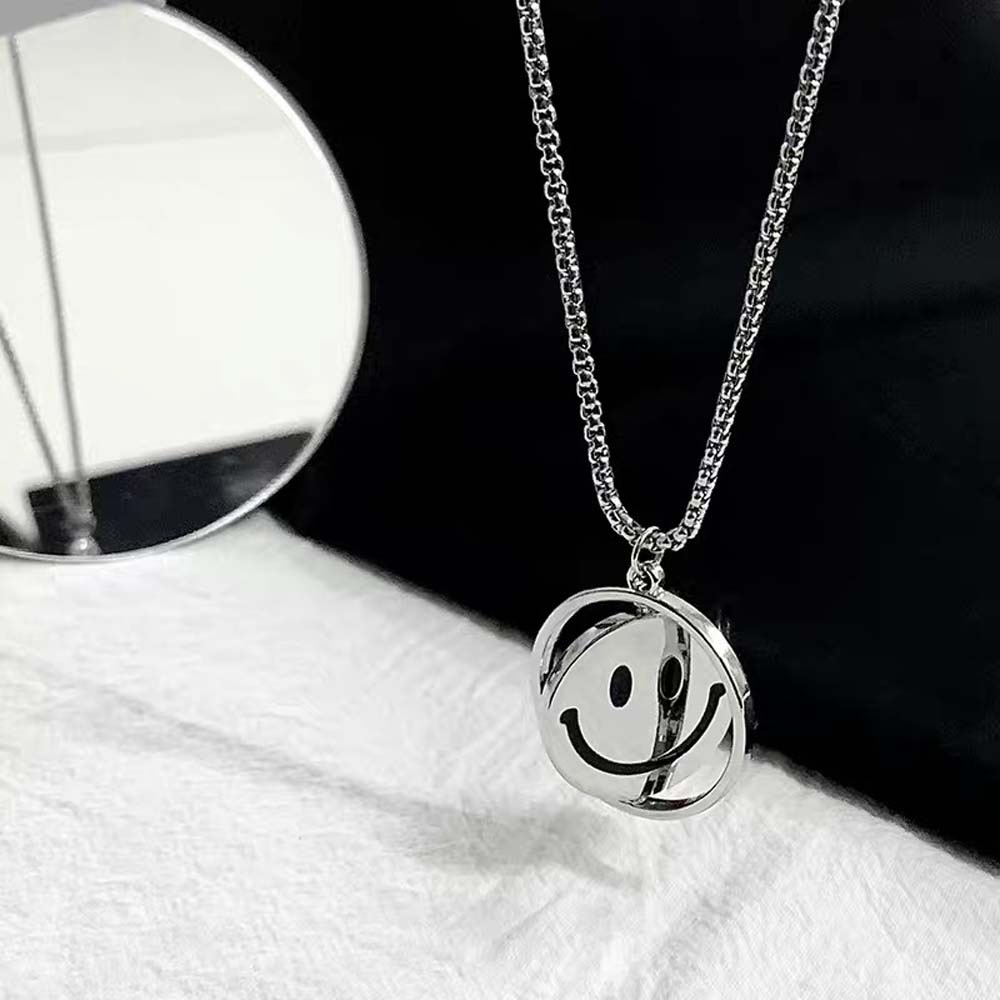 Vòng Cổ Choker Mặt Hình Mặt Cười Phong Cách Hip Hop Thời Trang Cho Nam