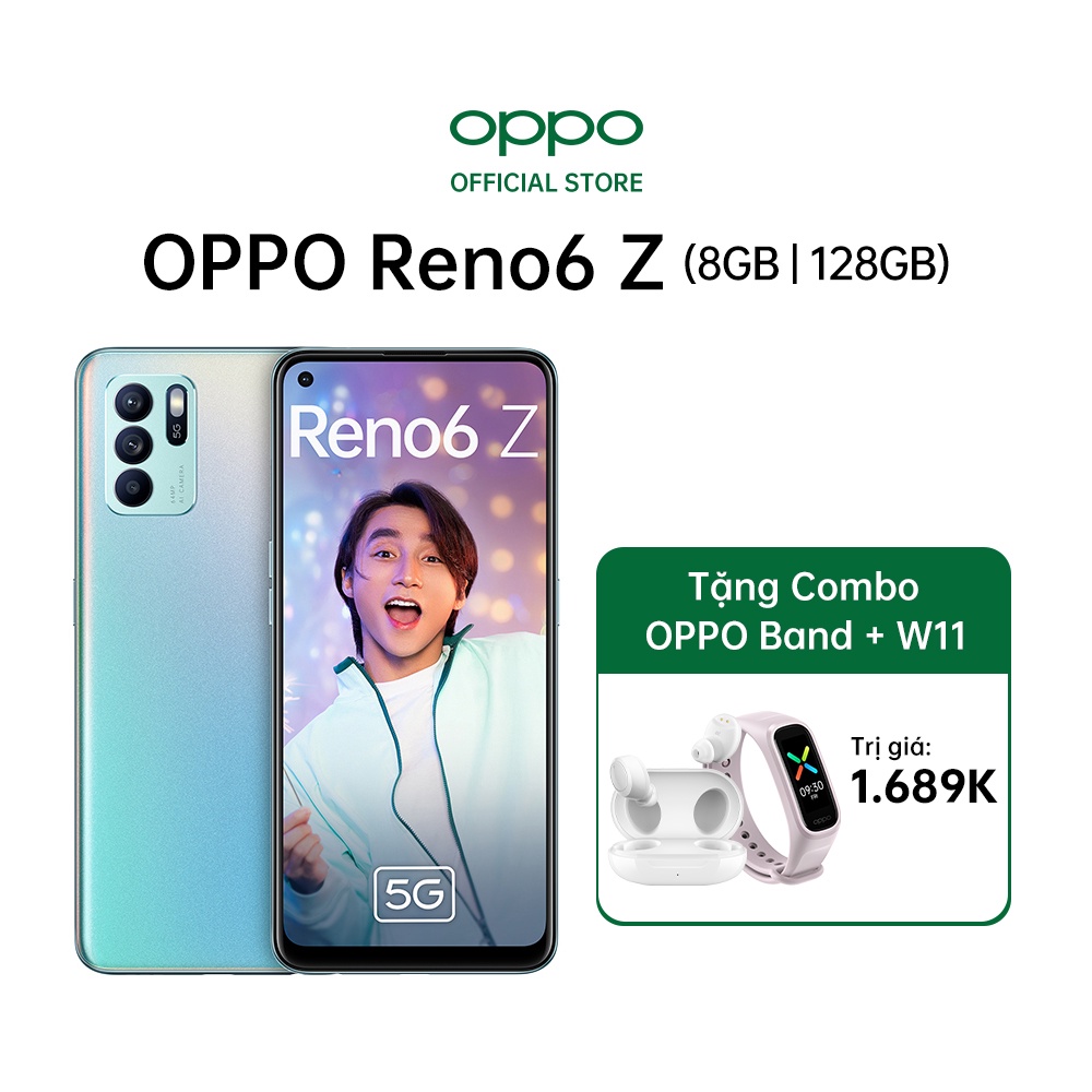 [Mã ELMALL1TR giảm 5% đơn 3TR] Điện Thoại OPPO RENO6 Z 5G (8GB/128GB) - Hàng Chính Hãng