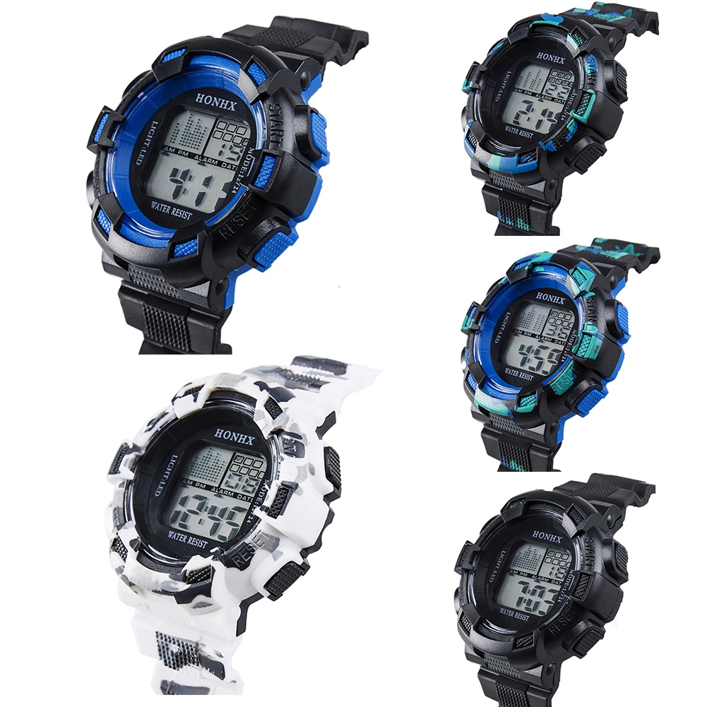 MACmk Electric Multi-functional Camouflage LED Digital Date Display Sports Wrist Watch