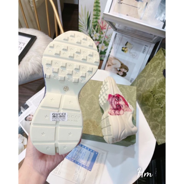 Hm(ẢNH THẬT) Giày Thể Thao Mèo Hồng đế 4p Da Mềm Êm Fullbox Bill Túi Lụa Cao Cấp