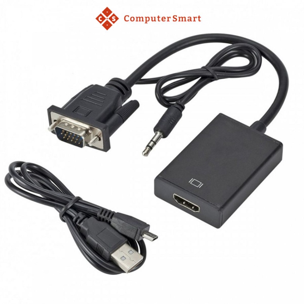 Cáp Chuyển Đổi, Cáp Chuyển Cổng VGA Thành cổng HDMi/AV Có Âm Thanh. Tốc độ cao, tín hiệu sắc nét ổn định