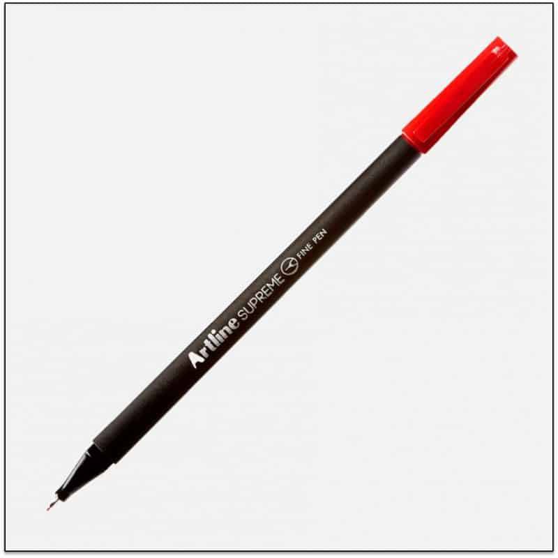 Bút kim màu Artline Supreme EPFS-200 - Fine Tip 0.4mm - Màu đỏ (Red)