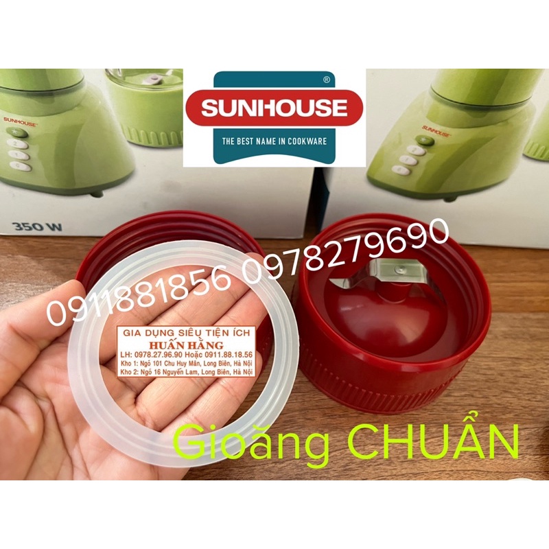 (LINH KIỆN CHÍNH HÃNG) BỘ CỐI XAY KHÔ MÁY XAY SUNHOUSE SHD5115 - Dao xay khô, Gioăng, Cối xay khô