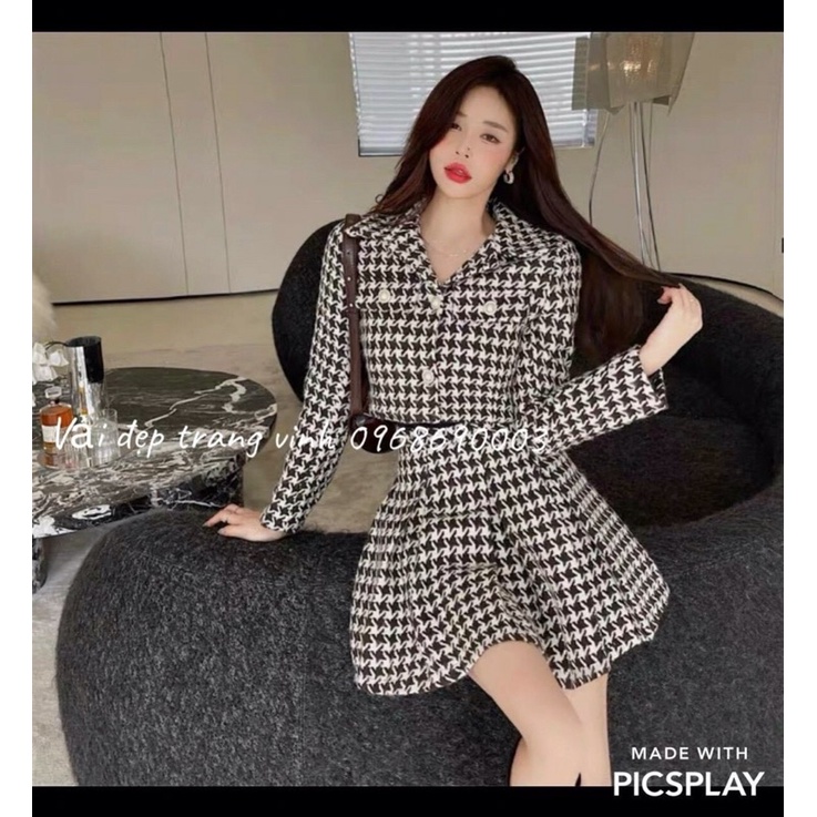 ( GIÁ HỦY DIỆT SÉT KẸP TÓC 5 MÓN) Sét áo dạ kẻ phối chân váy dạ xoè có lót trong siêu đẹp (kèm ảnh thật chèn logo) | BigBuy360 - bigbuy360.vn