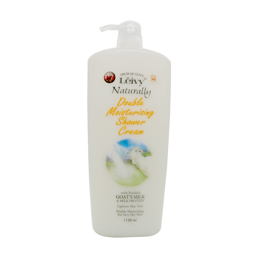 Sữa tắm dê LEIVY Double Moisturising Shower Cream - sữa tắm trắng da 1150ml - hàng sẵn