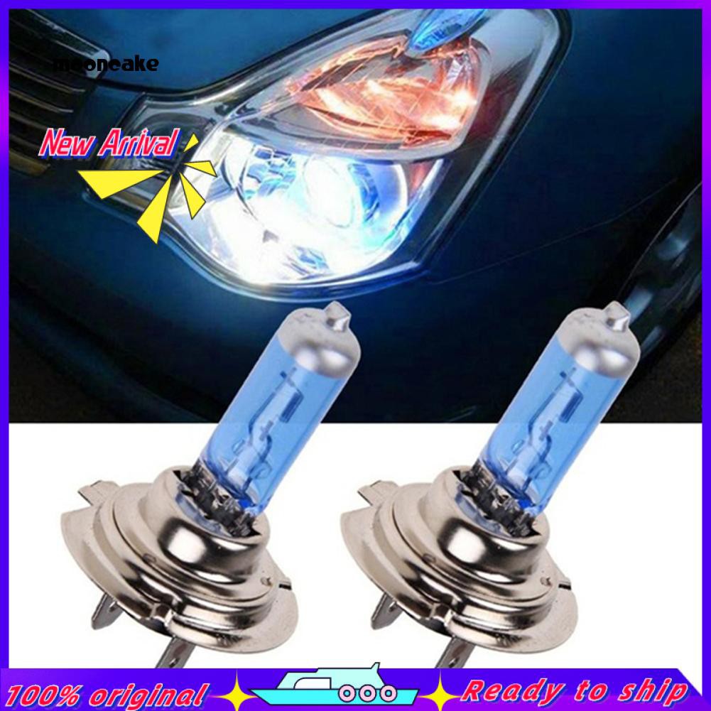 Set 2 Bóng Đèn Pha Xenon 55W 12V H7 6000K Ánh Sáng Trắng Dành Cho Ô Tô